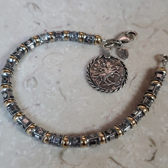 Silpada two tone beaded coin charm bracelet - Picture 6 of 7